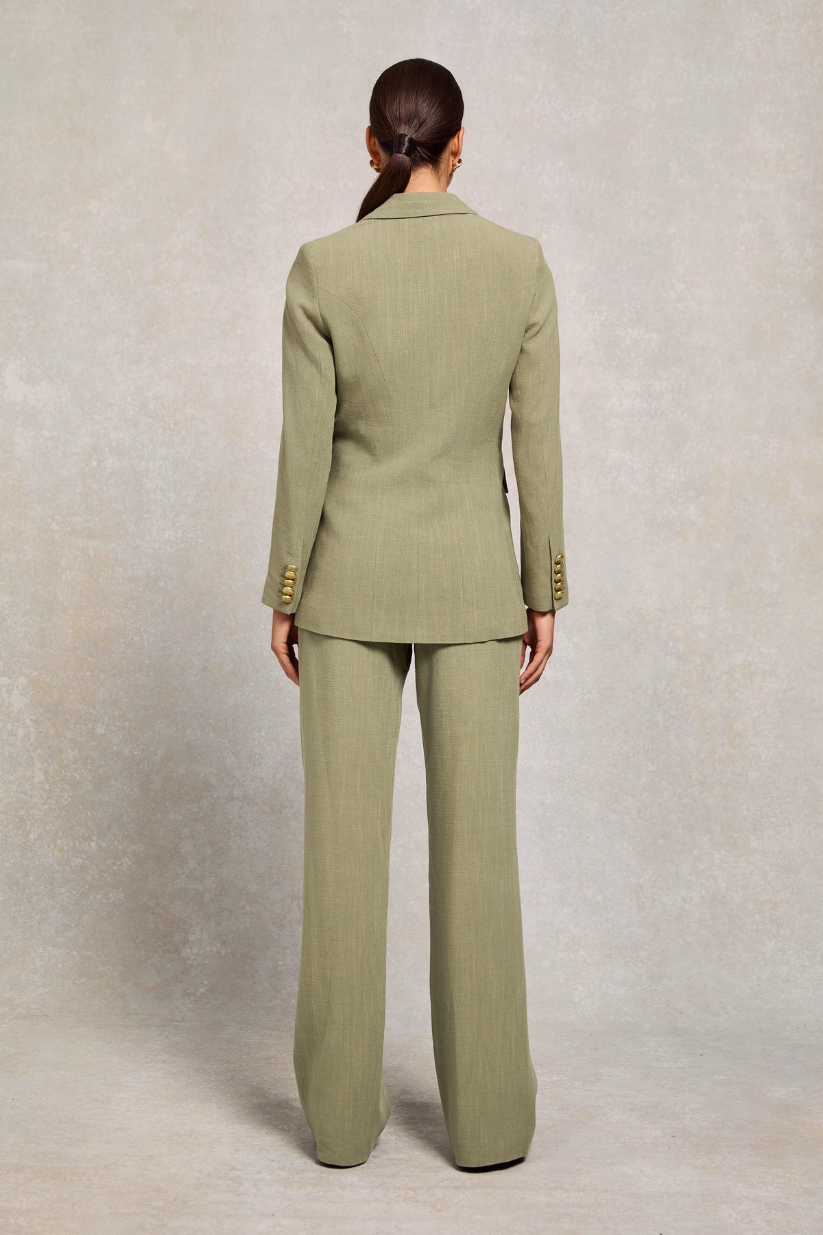Double Breasted Blazer (Sage Linen)