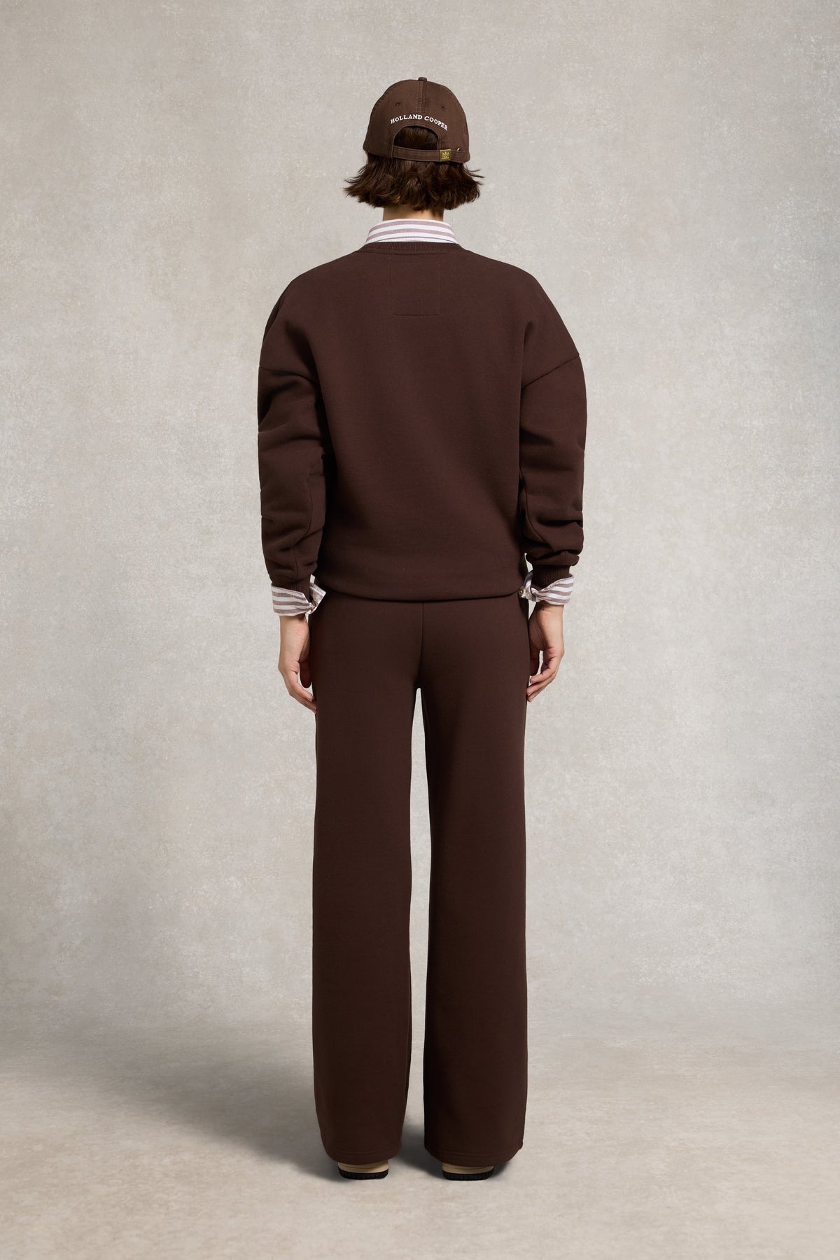 Collegiate Wide Leg Jogger (Walnut)