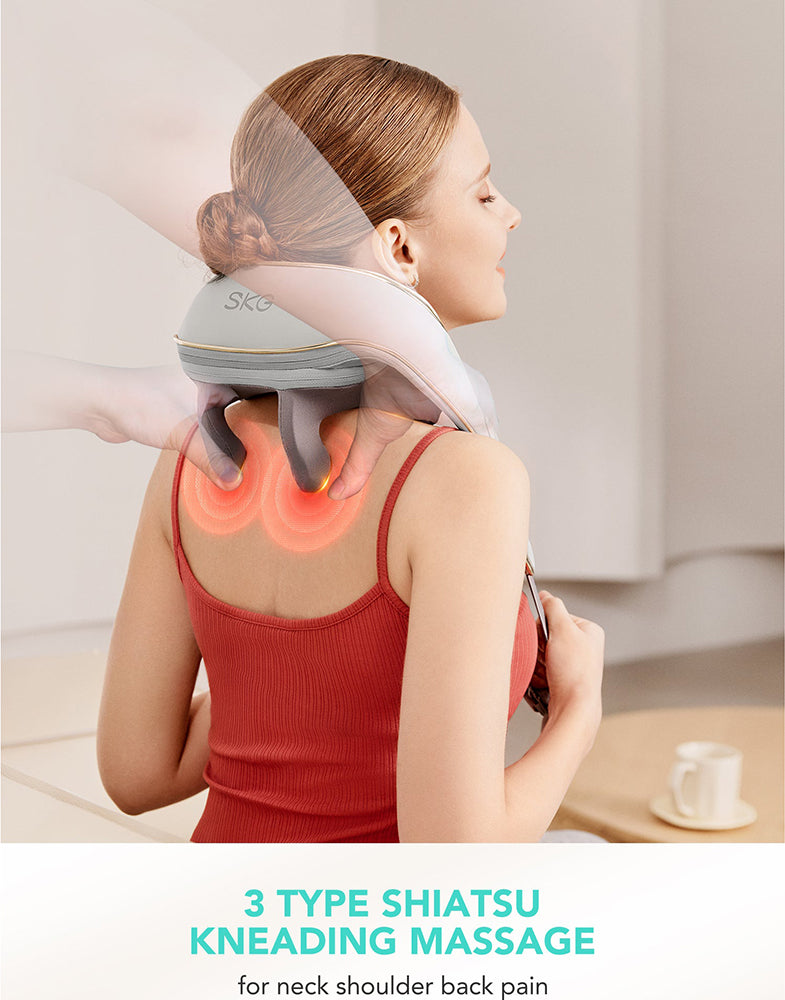 H5 Mini Cordless Shiatsu Neck & Shoulder Massager with Heat