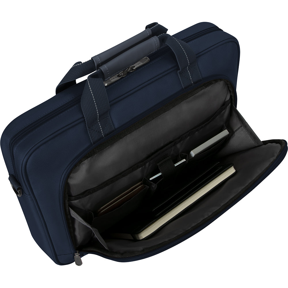 15-16” Classic Slim Briefcase - Navy Blue