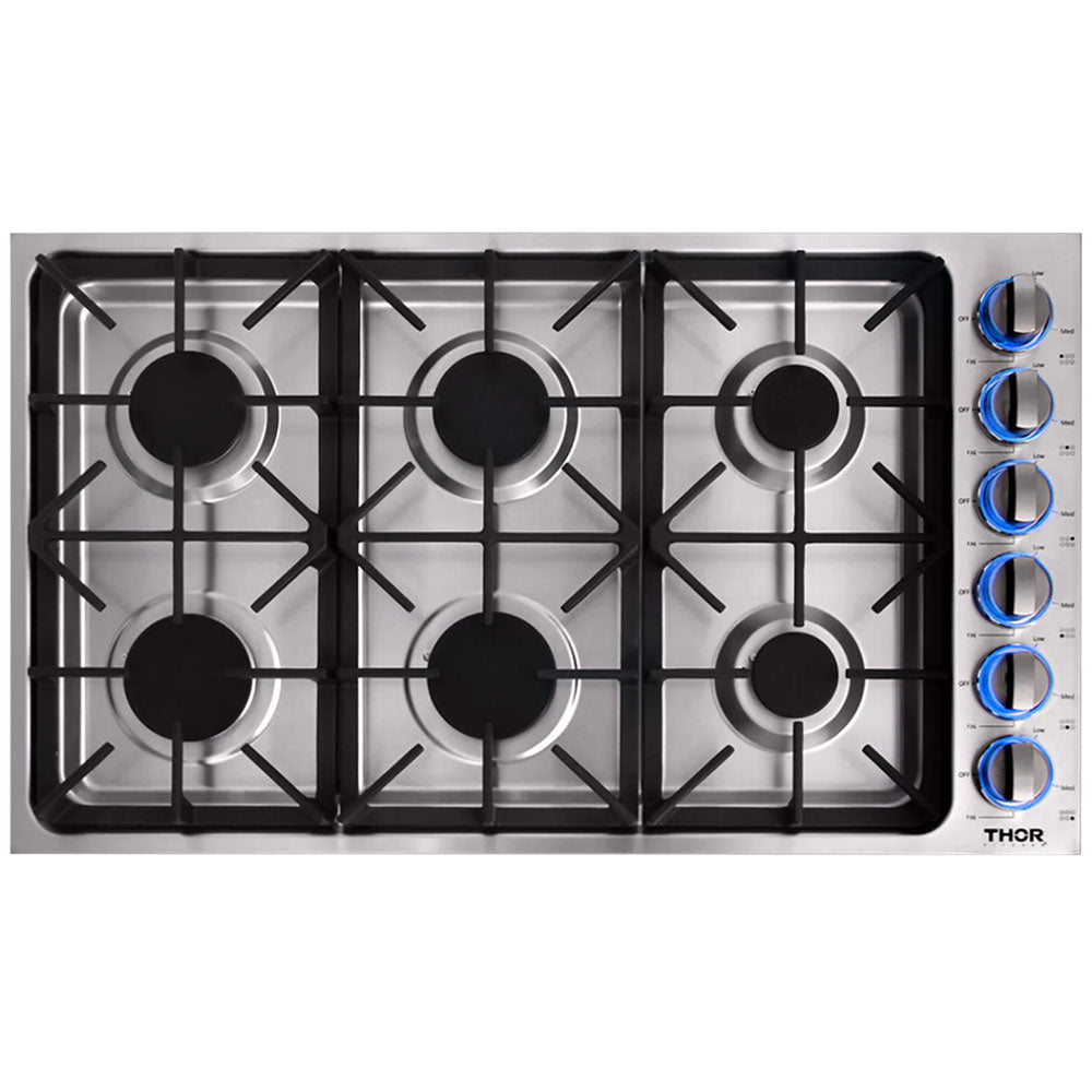 36" Professional Drop-In Gas Cooktop