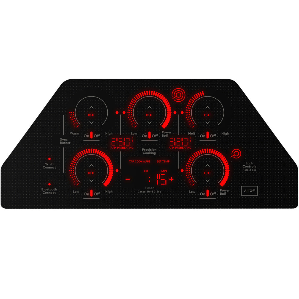 36" Smart 4-Element Radiant Electric Cooktop in Stainless Steel with Smooth Top
5 Ribbon Burner and Touch Control