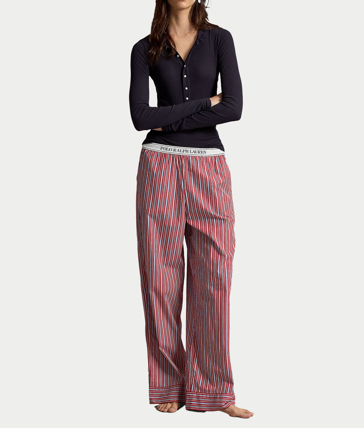 Woven Striped Pajama Pants