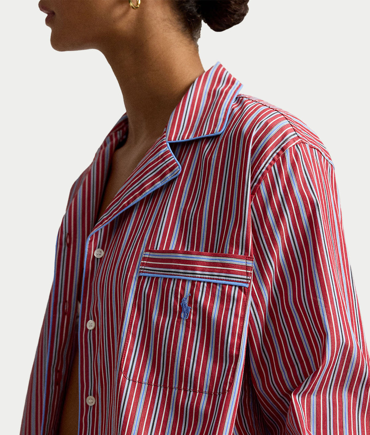 Sleep Shirting Stripes Woven Pajama Set