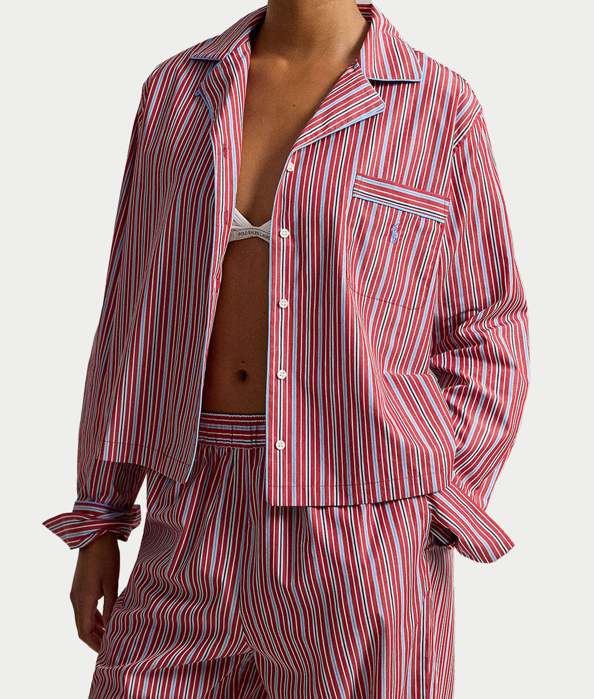 Sleep Shirting Stripes Woven Pajama Set