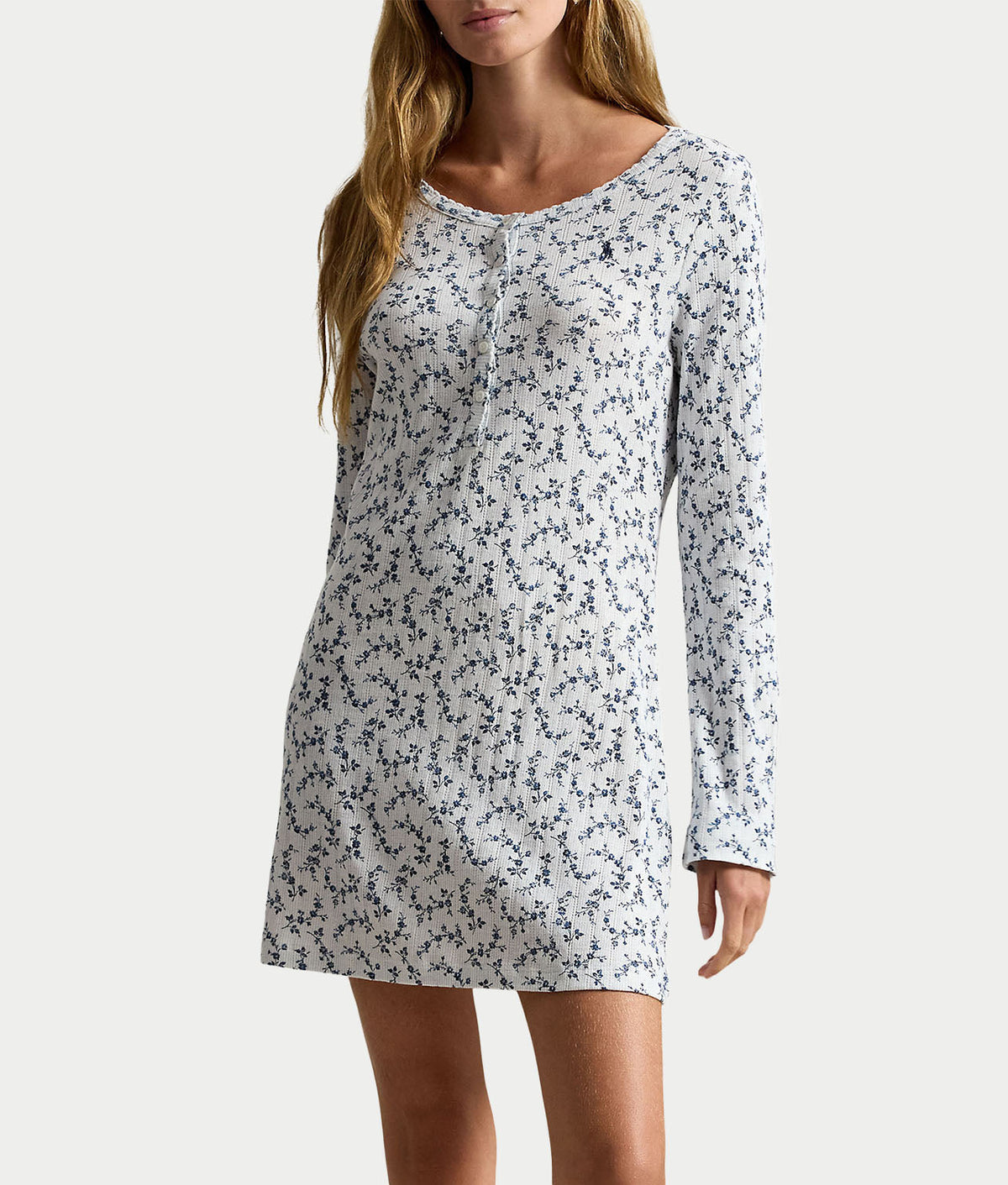 Pointelle Long Sleeve Dress