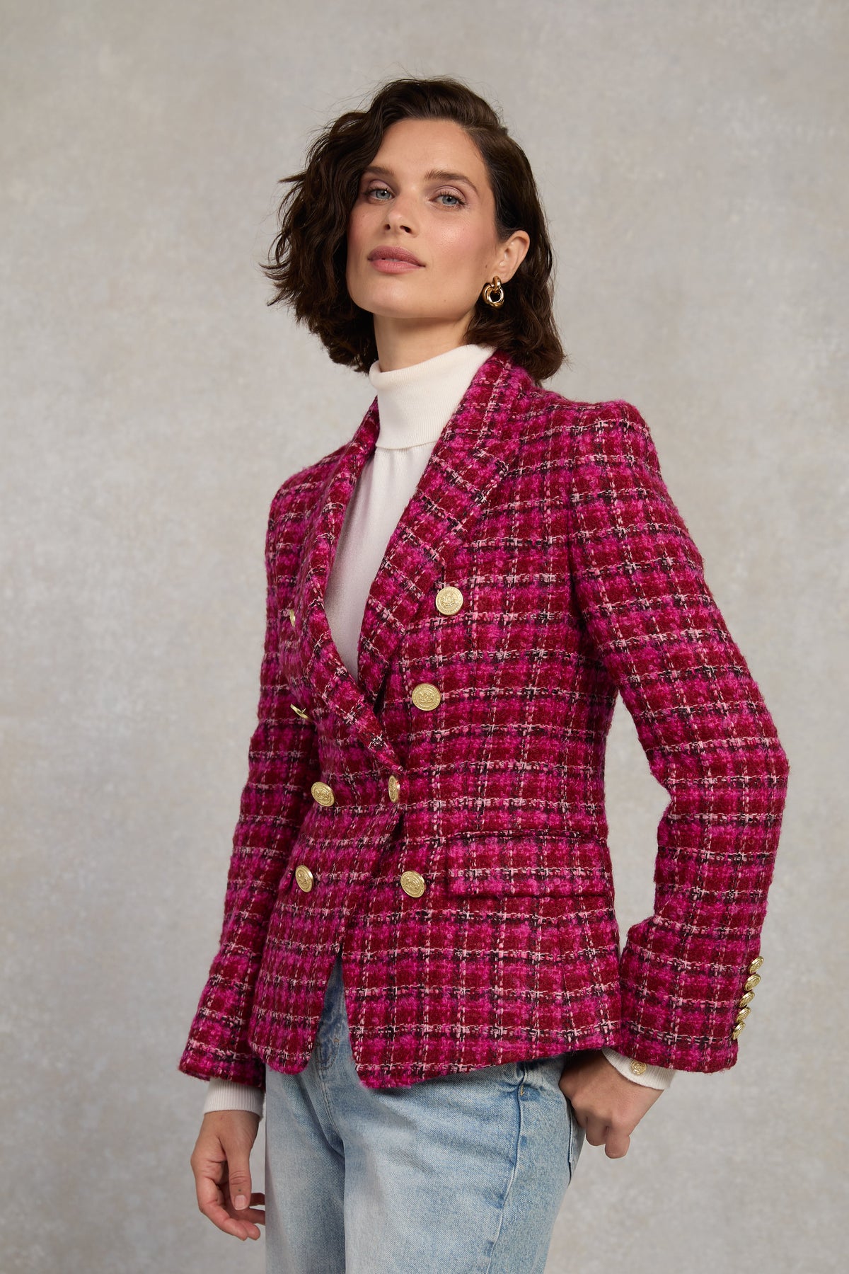 Knightsbridge Blazer (Cerise Boucle)