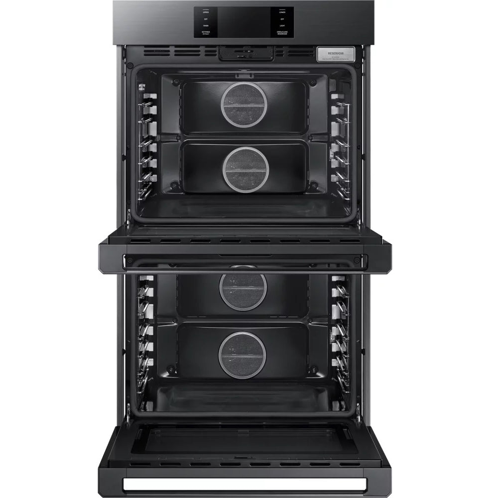 30" Built-In Double Electric Convection Wall Oven in Graphite Steel with Steam-Assist