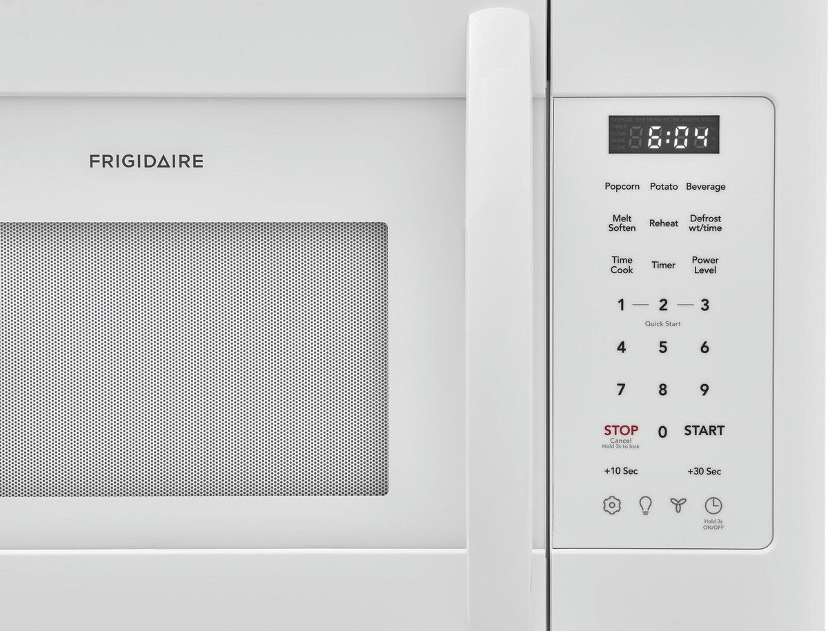 1.8 CuFt 1000 Wattage Over-The-Range Microwave in White with 2-Speed Ventilation