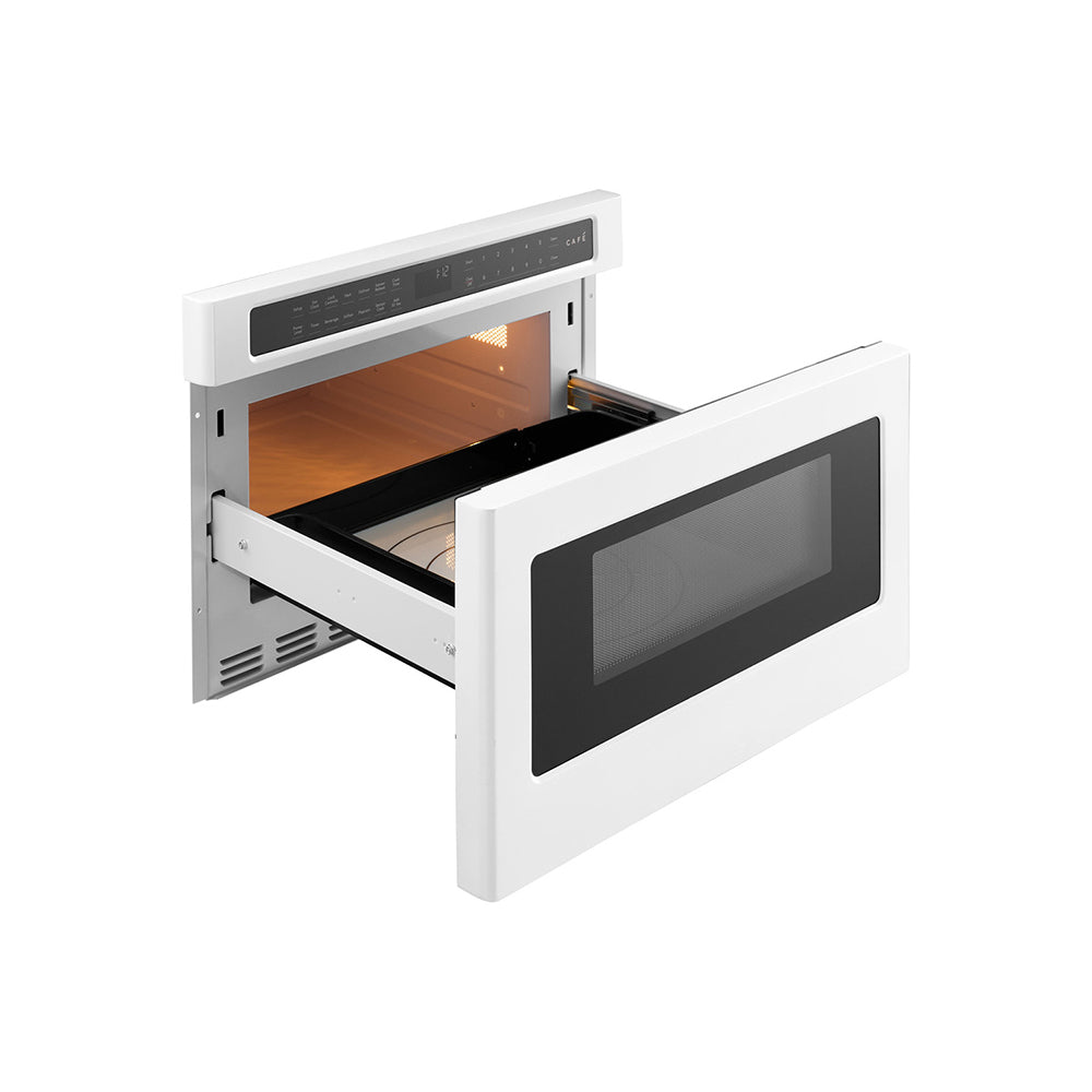 1.2 CuFt Built-In Microwave Drawer Oven in Matte White with Glass Touch Controls