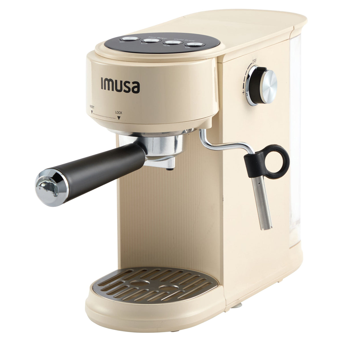 1 or 2cup Electric Slim brew Espresso Cappuccino Maker, Almond