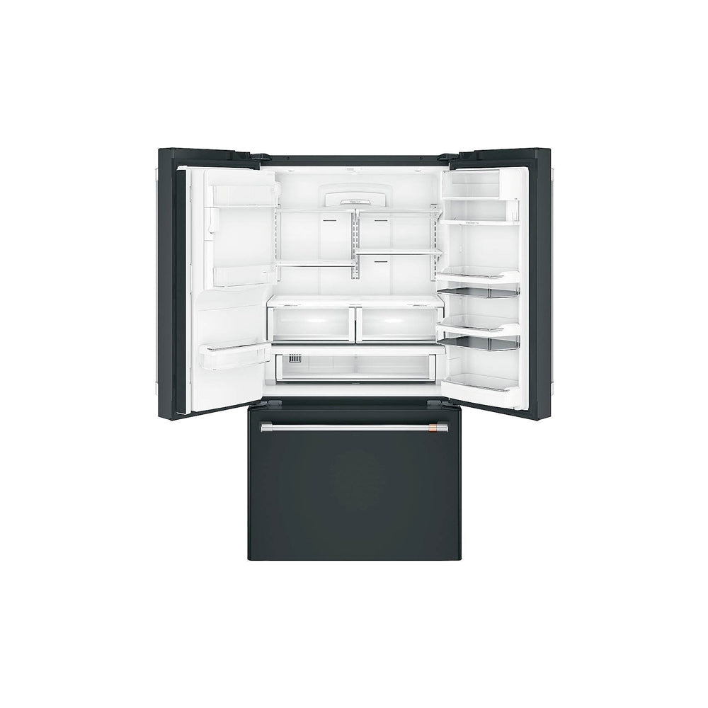 22.1 CuFt Smart Counter Depth French Door Refrigerator In Matte Black With Hot Water Dispenser