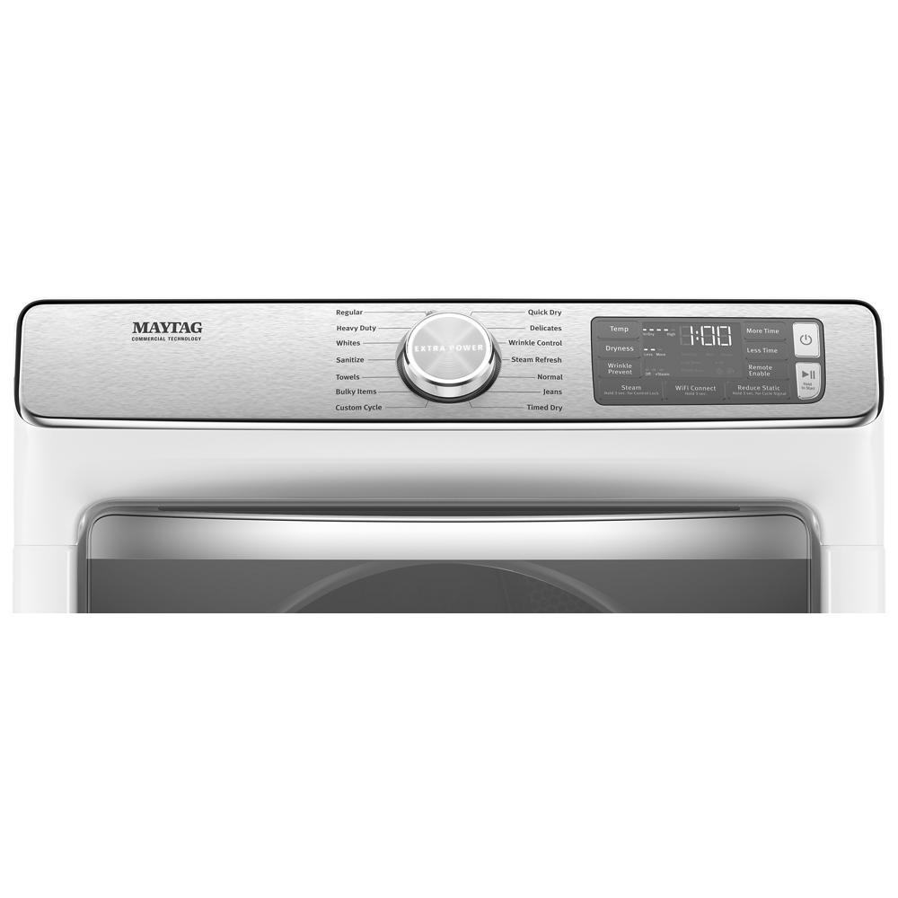 7.3 CuFt Front Load Vented White Gas Dryer with Extra Power and Advanced Moisture Sensing Plus