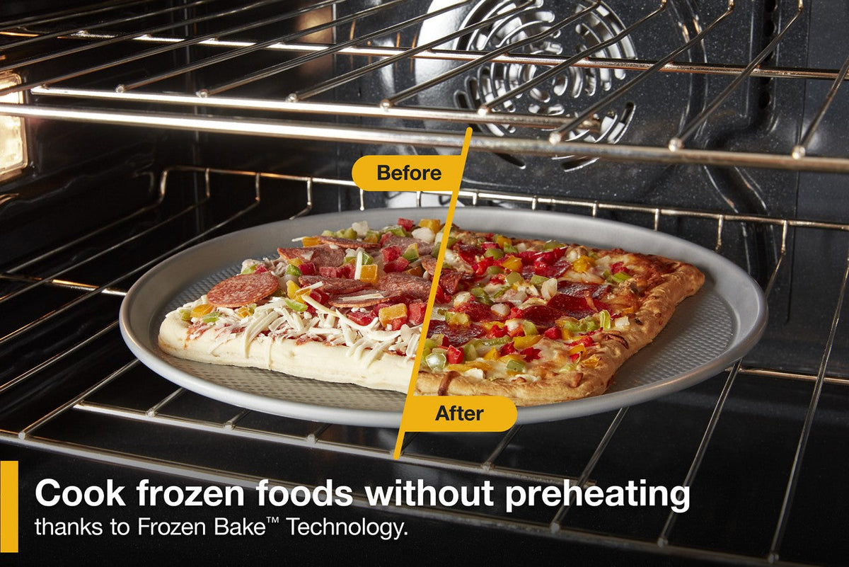 27'' Smart Built-In Electric Convection Double Wall Oven in White with Air Fry