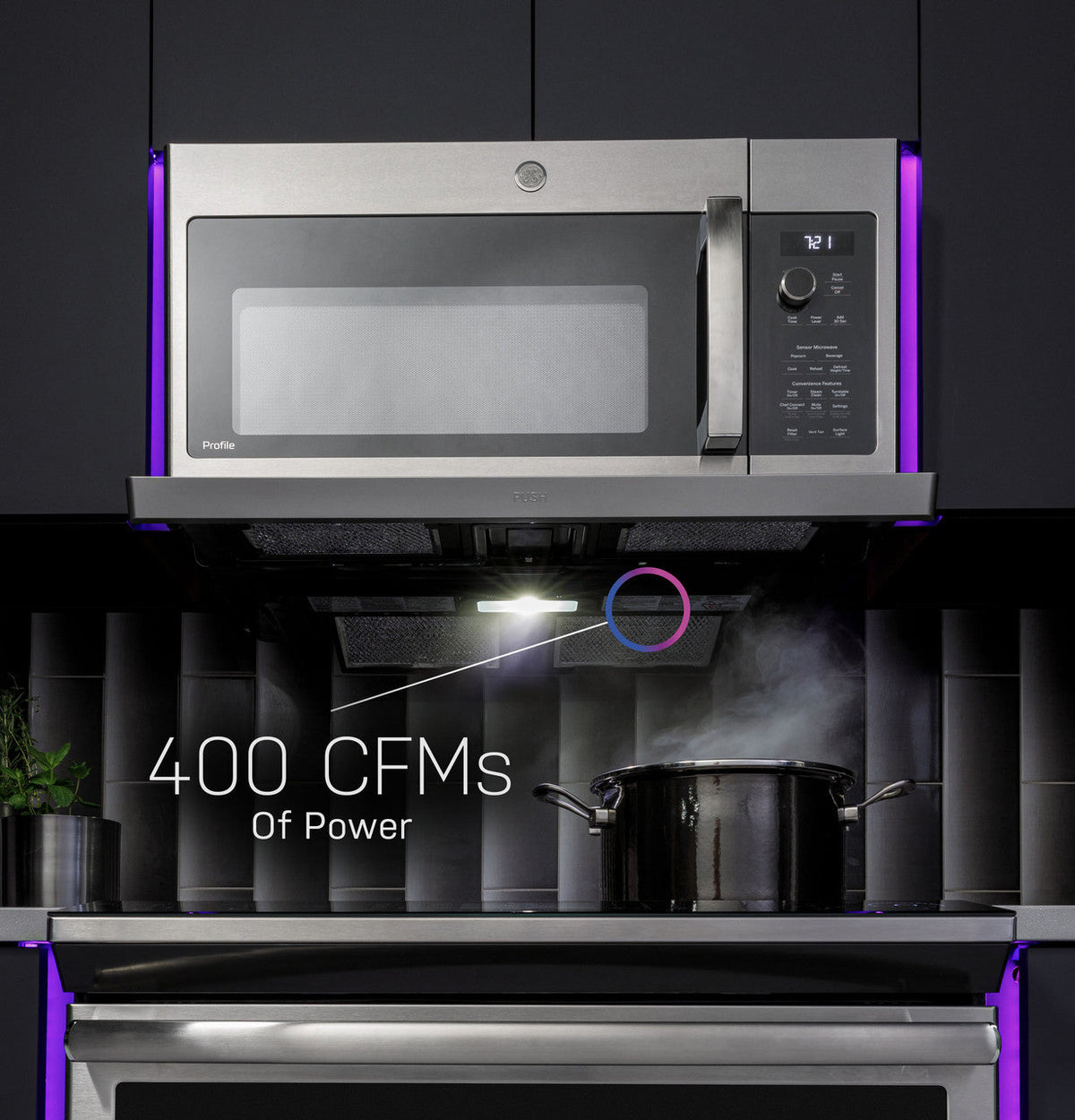 2.2 CuFt 1000 Wattage Over-the-Range Microwave in Stainless Steel with Sensor Cooking