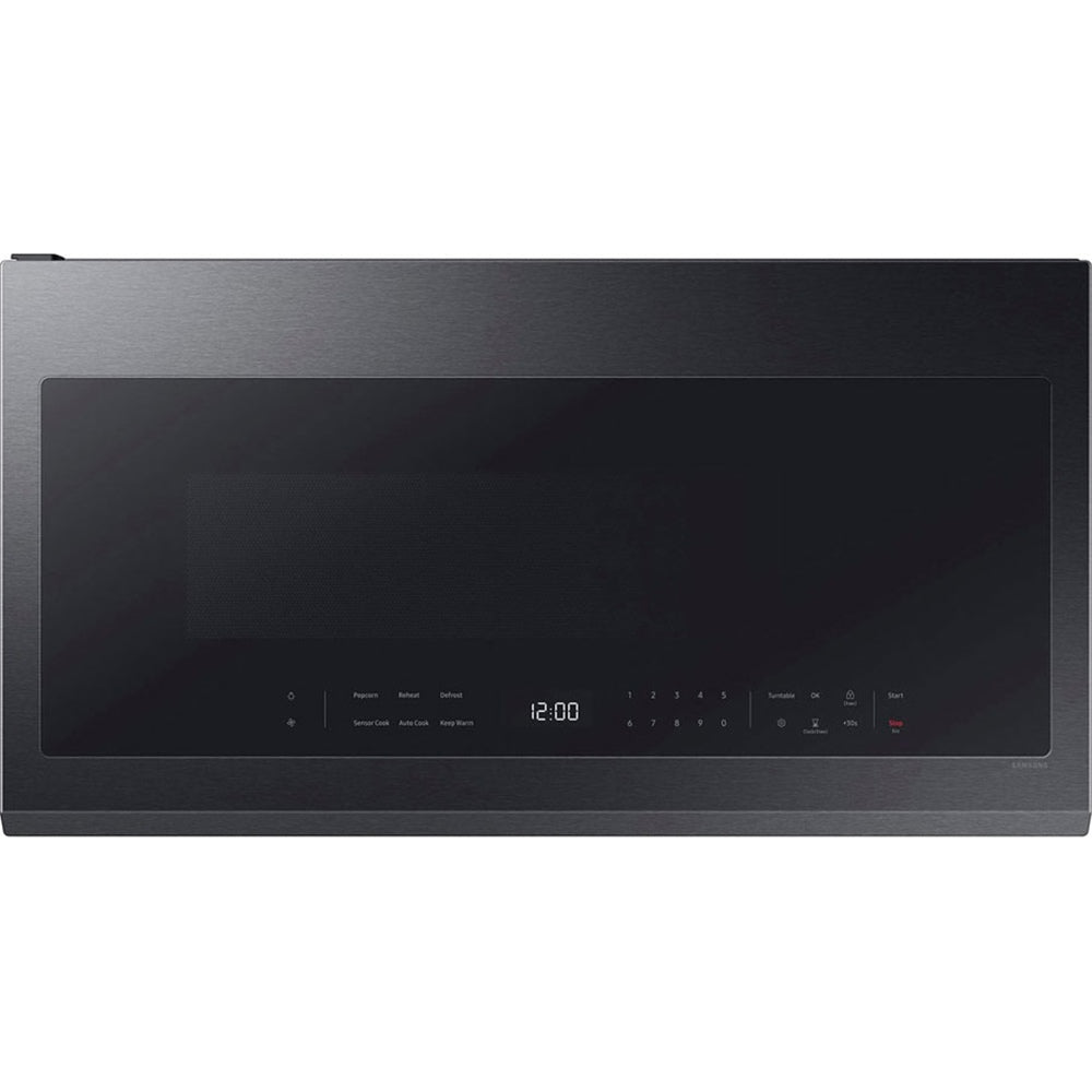 6.0 CuFt Smart Freestanding 5-Burner Convection Gas Range with 2.1 CuFt 1000 Watt Over-The-Range Microwave in Black Stainless