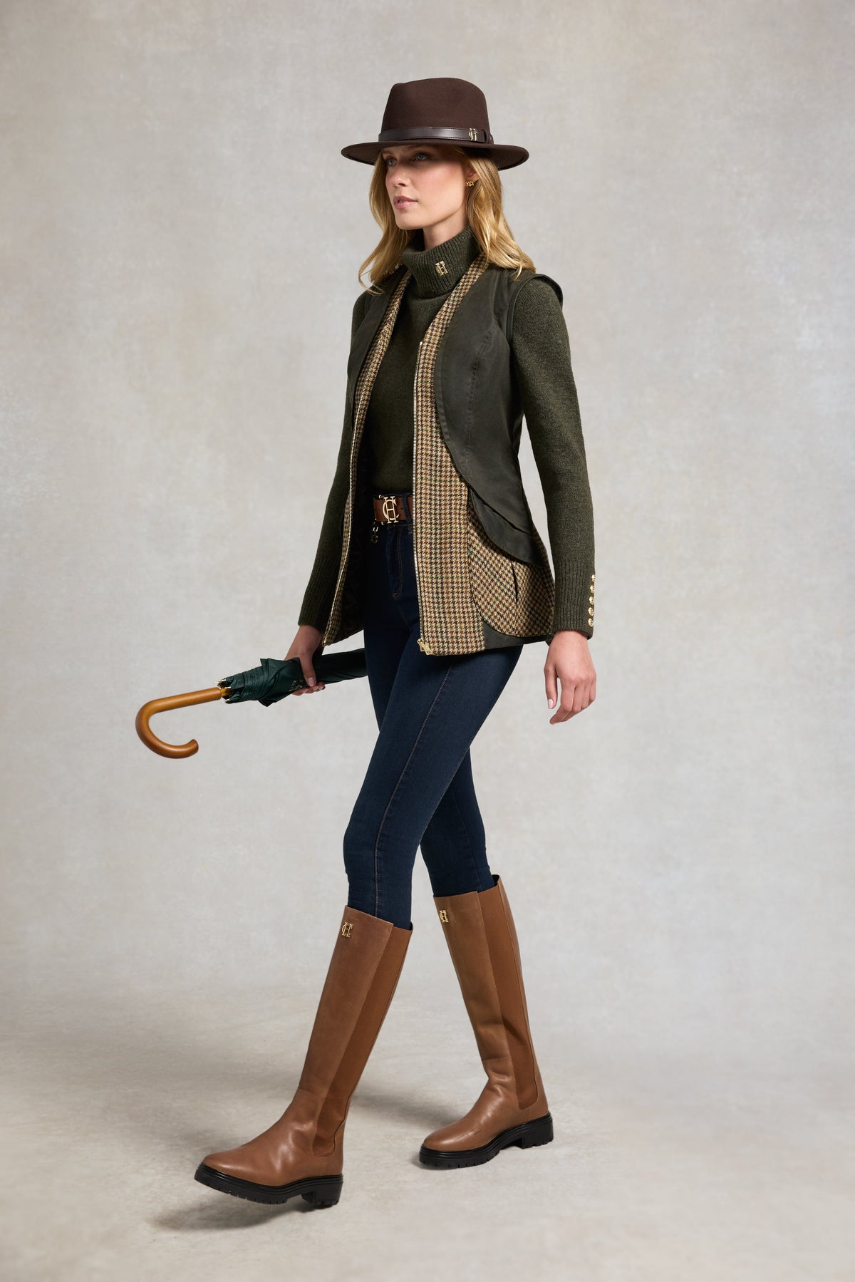 Field Vest (Hailes Green Tweed)