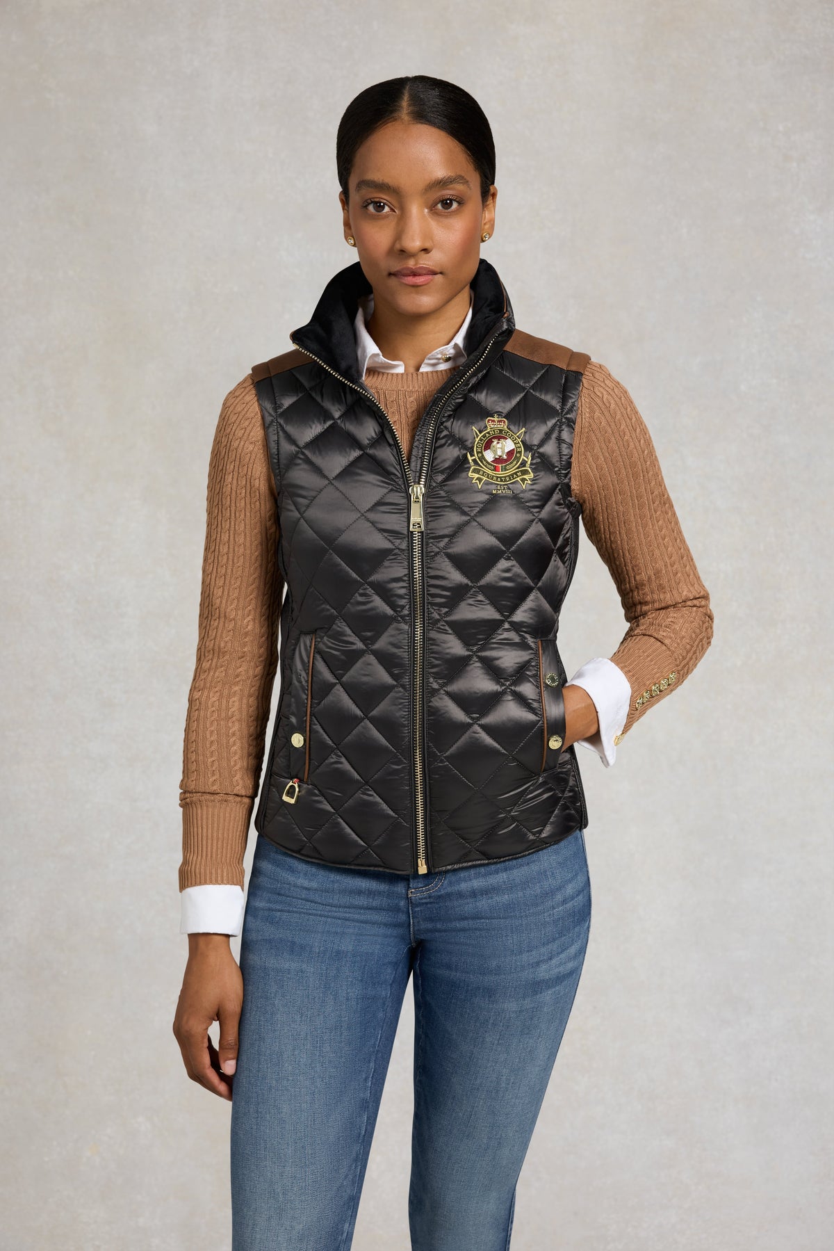 Diamond Quilt Classic Gilet (Khaki)