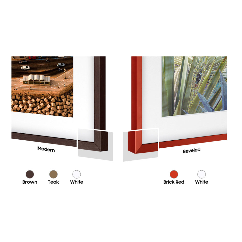 55" The Frame Customizable Bezel - Modern Teak