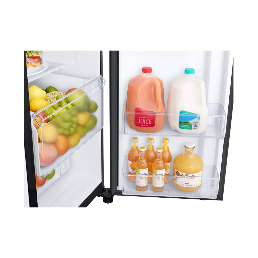 27.4 Cu-Ft Large Capacity Side-By-Side Refrigerator in Black Stainless