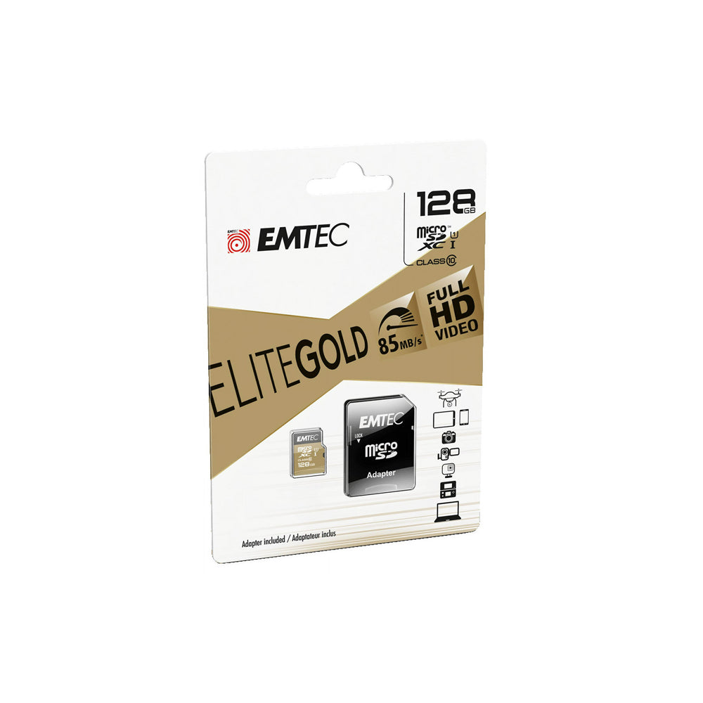 Class 10 128GB microSD Gold Plus Memory Card