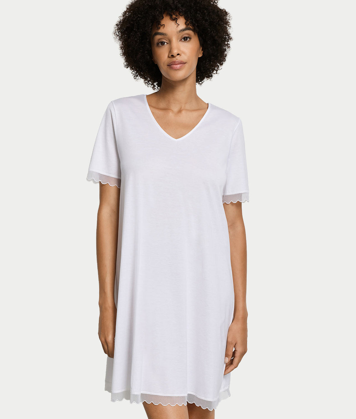 Inaya Scalloped Lace Cotton Nightgown