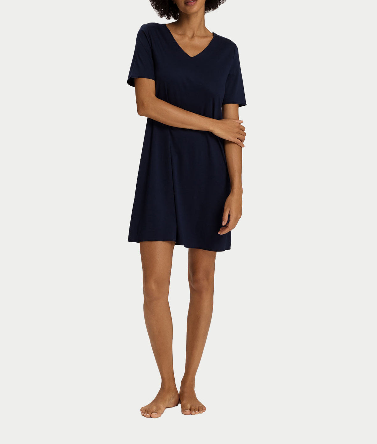 Cotton Silk V-Neck Cotton Nightgown