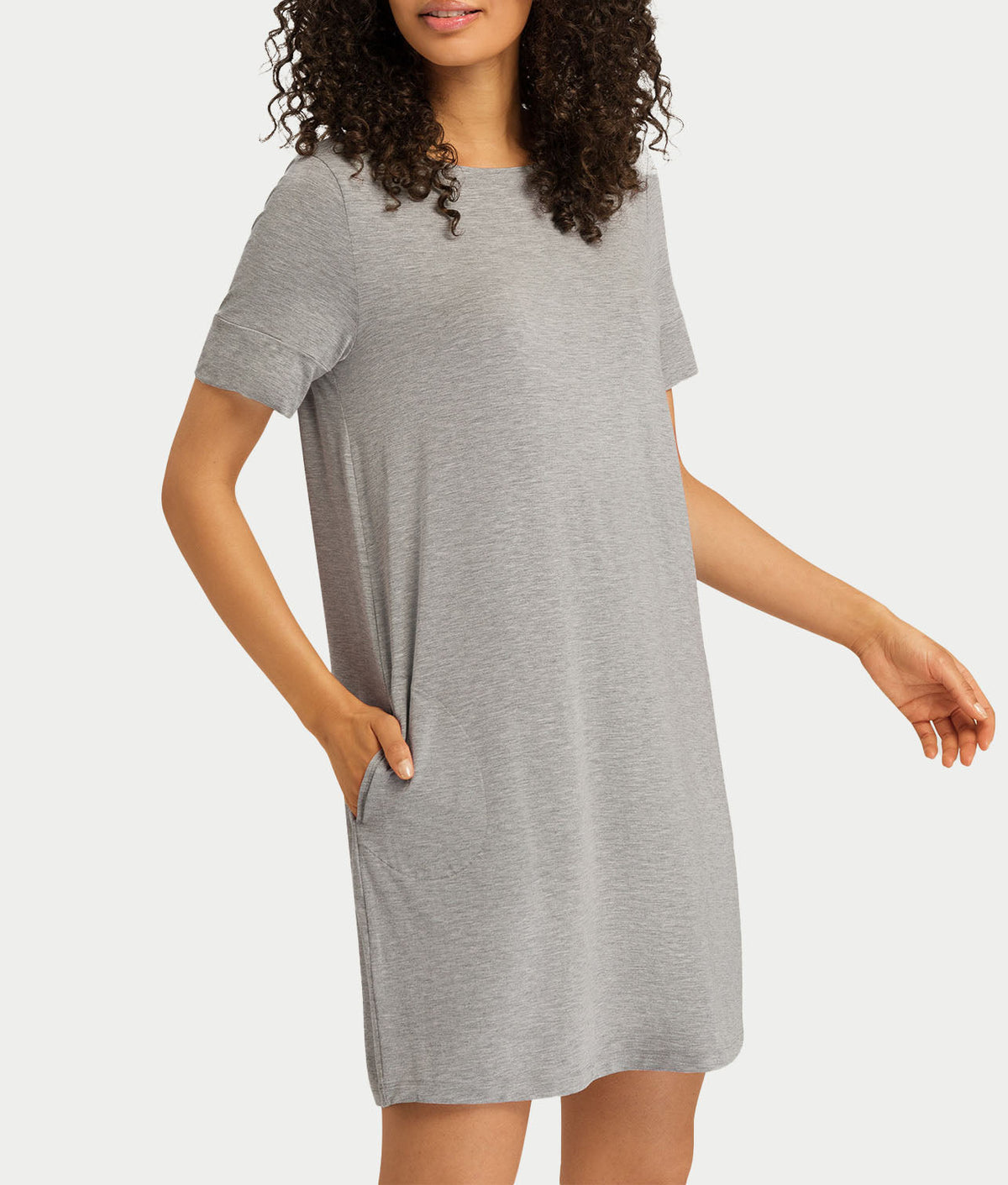 Natural Elegance Round Neck Nightgown