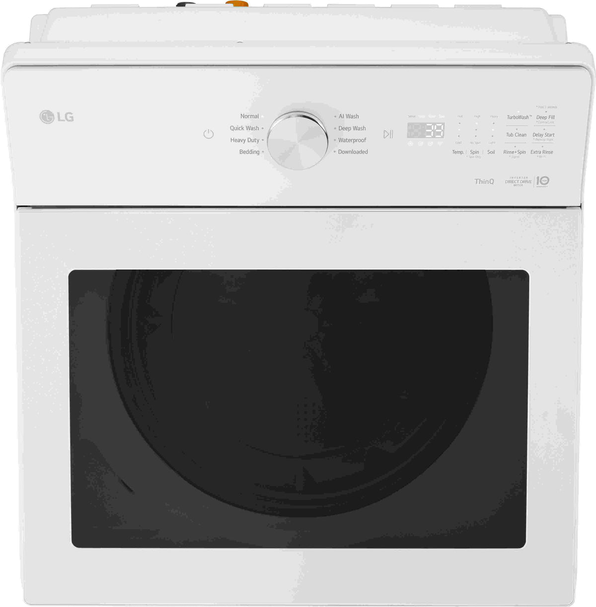5.0 CuFt Mega Capacity Smart Top Load Alpine White Washer with Impeller, EasyUnload™ & AI Sensing