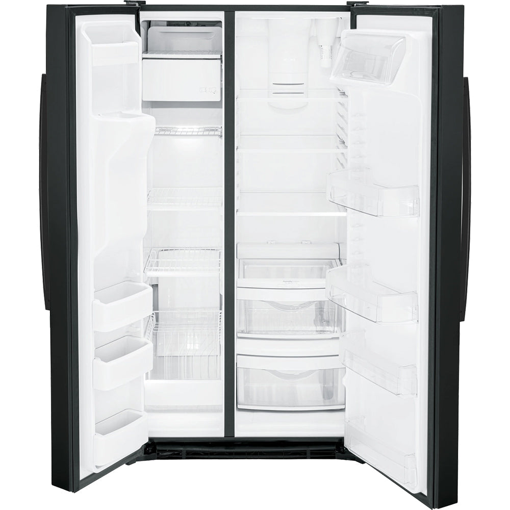 25.3 CuFt Side-By-Side Refrigerator in Black with Advanced Water Filtration