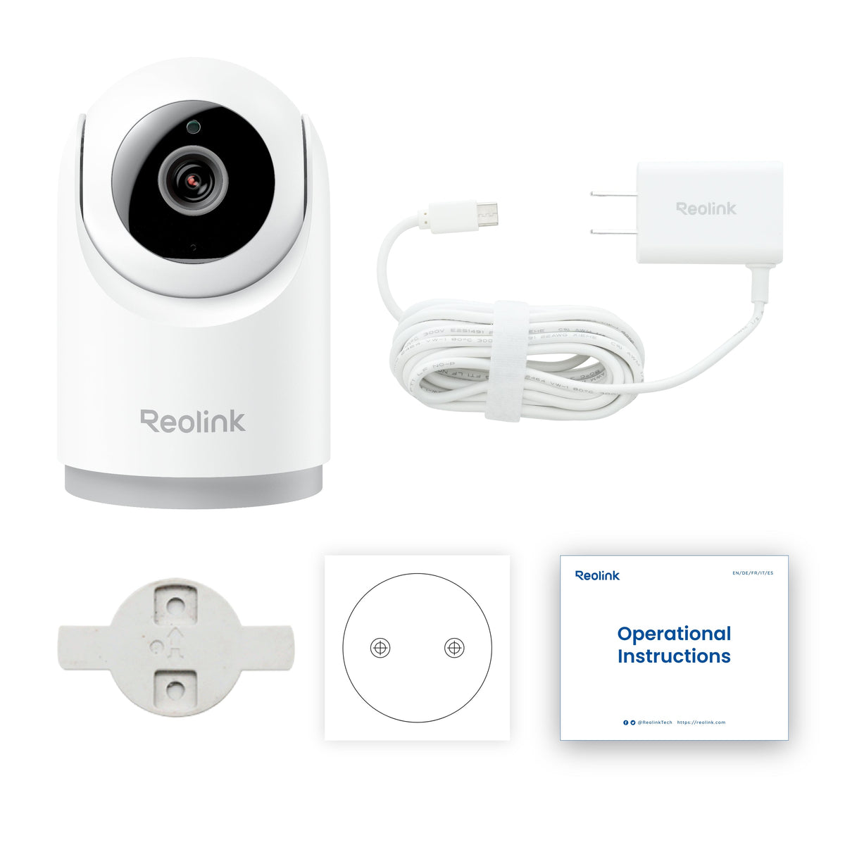 E331 2K+ Indoor Pan-Tilt Plug-in Wi-Fi Camera with Auto-Tracking + Cry Detection - White