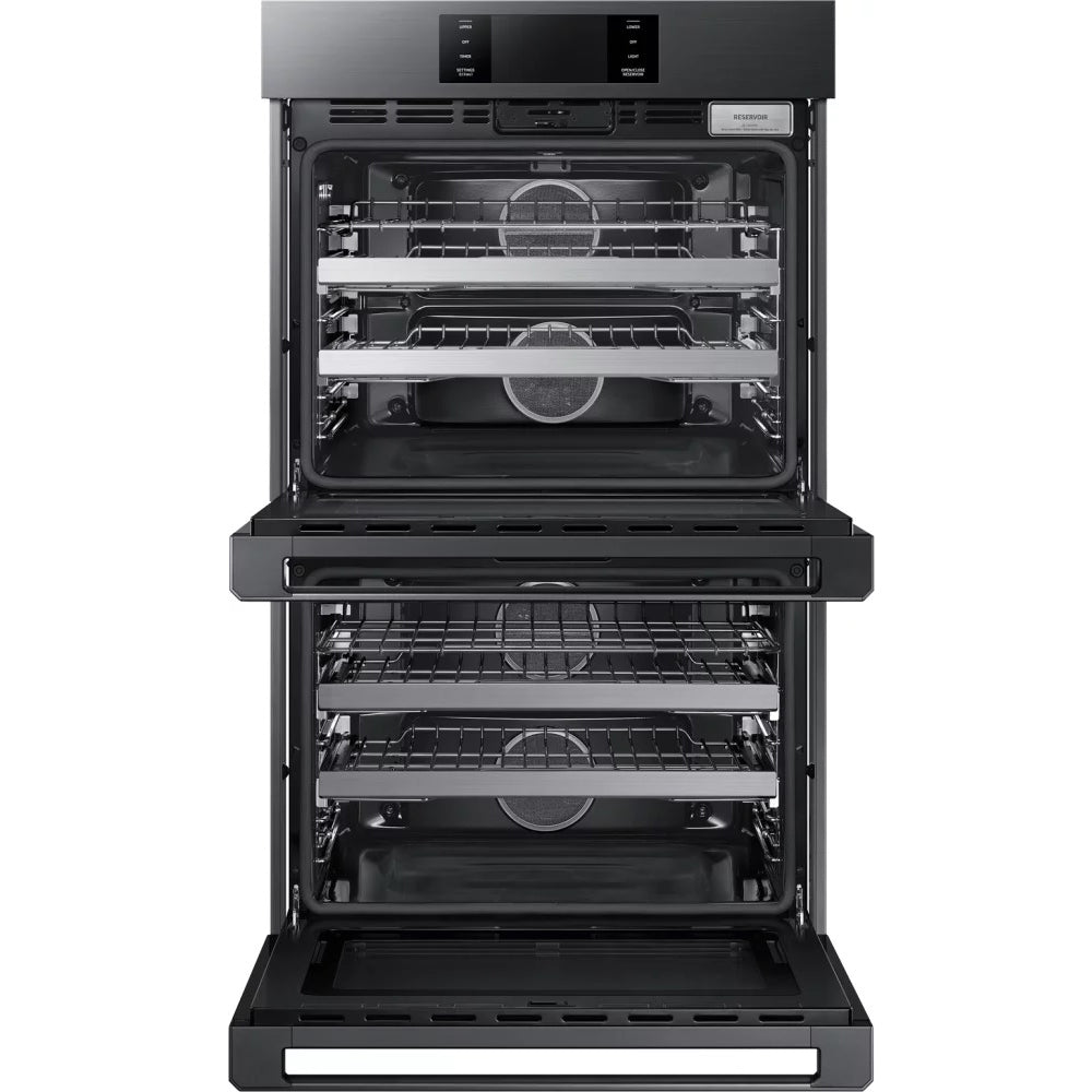 30" Built-In Double Electric Convection Wall Oven in Graphite Steel with Steam-Assist