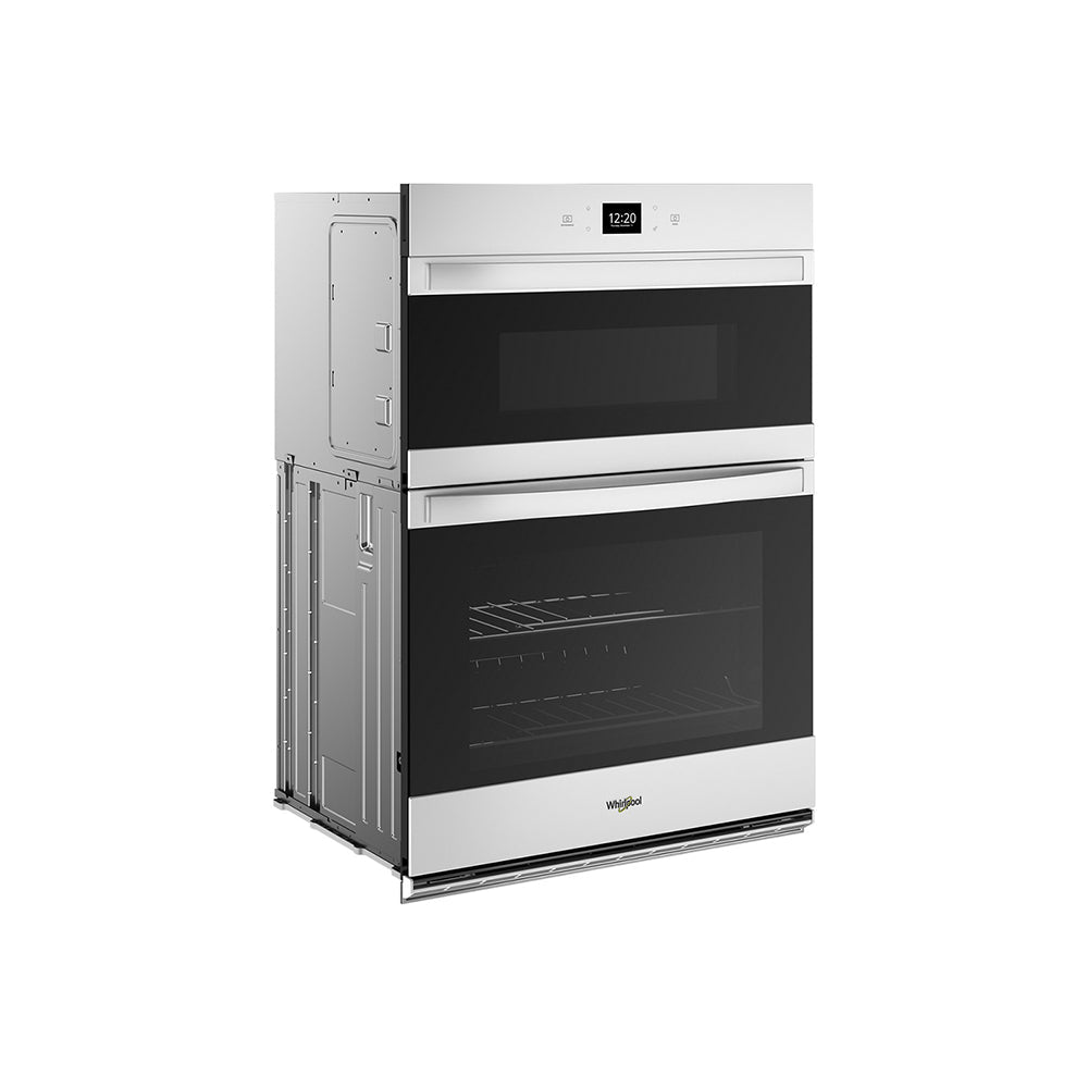 27'' Smart Built-In Electric Convection Double Wall Oven in White with Air Fry
