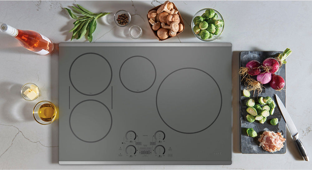 30" Smart 4-Element Induction Cooktop in Stainless Steel with Synchronized Elements