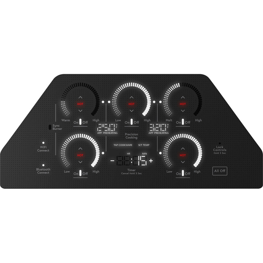 36" Smart 5-Element Induction Cooktop in Black with Synchronized Elements