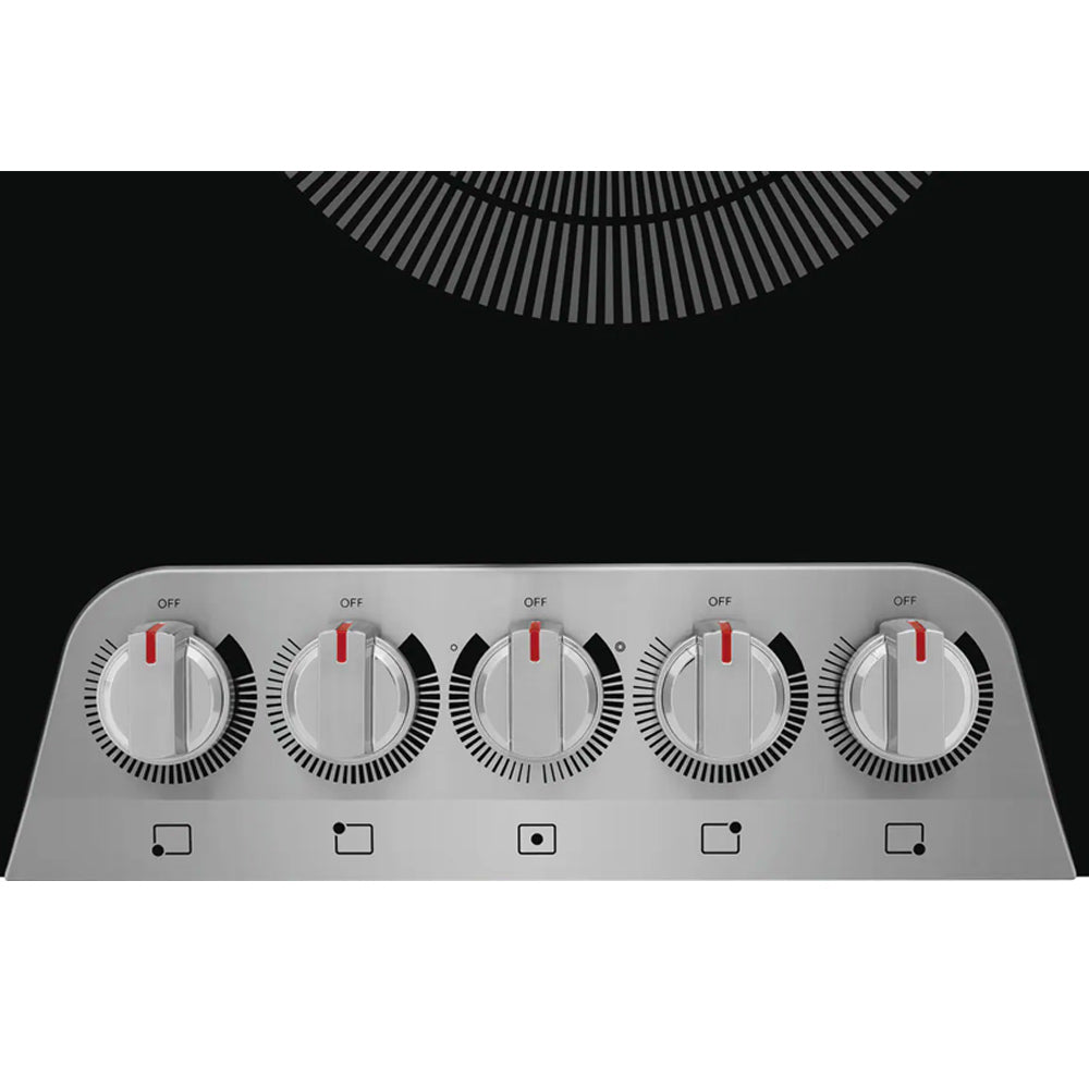 36" 5-Element Radiant Electric Cooktop in Black with Backlit LED Knobs
