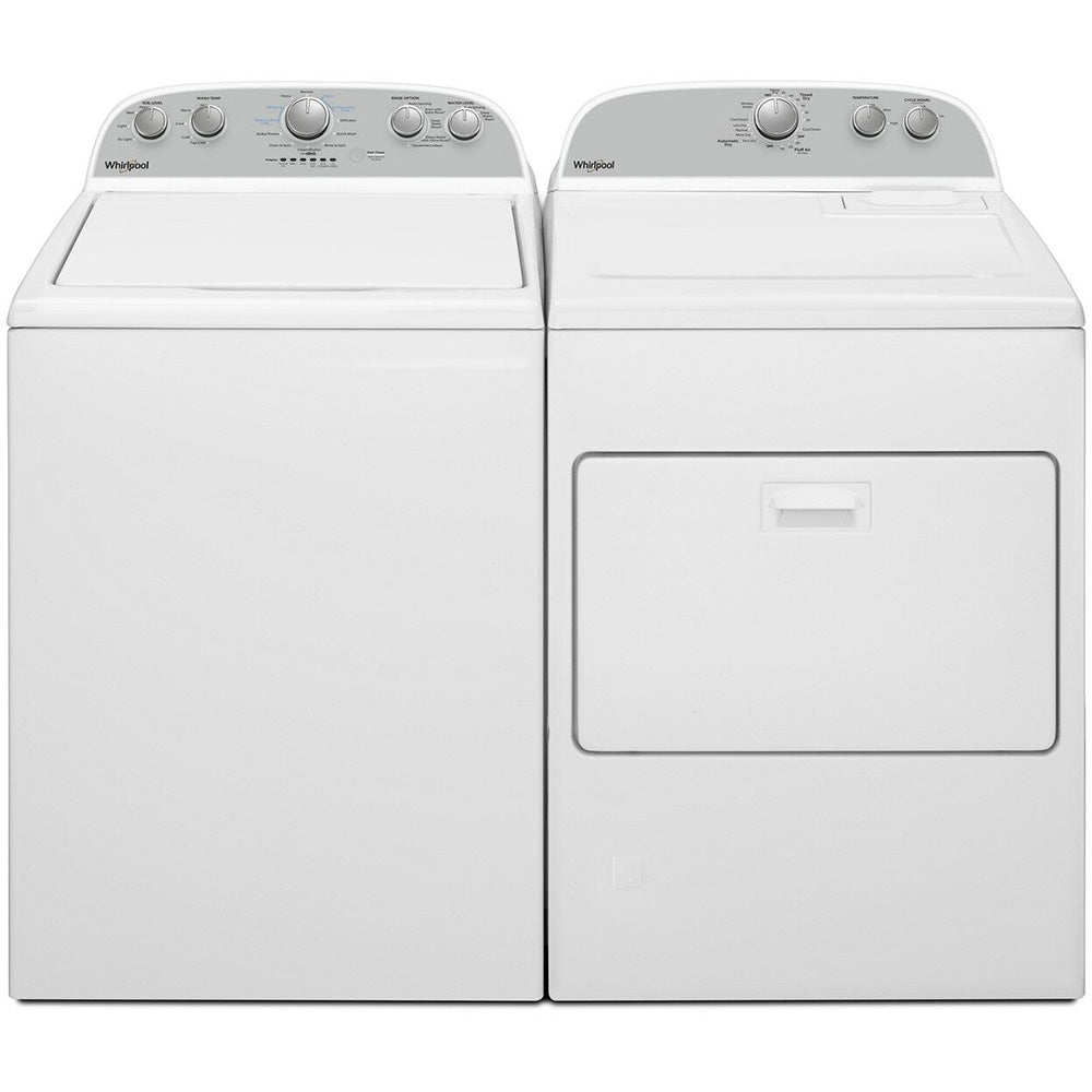 3.8 CuFt Top Load Washer with the 7.0 CuFt Electric Dryer in White