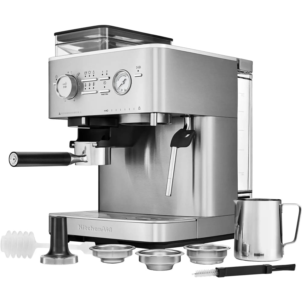 Semi Automatic Espresso Machine with Burr Grinder