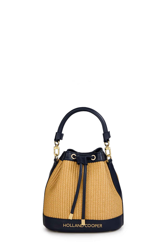 Abbot Bucket Bag (Rattan Navy)