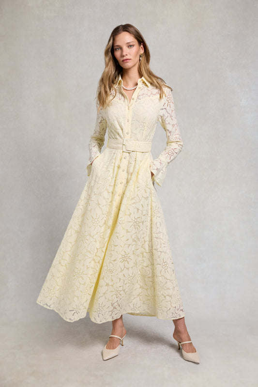 Annabel Lace Dress (Lemon)