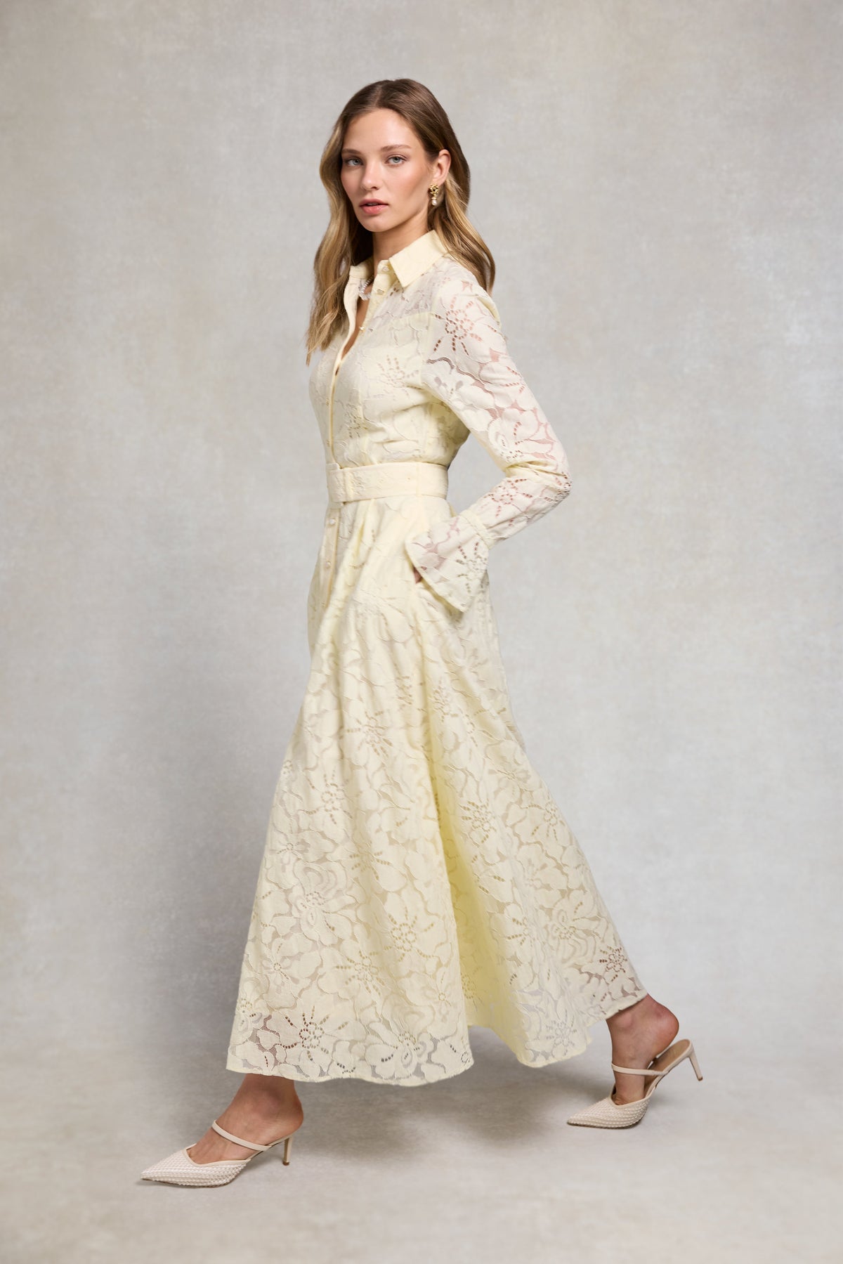 Annabel Lace Dress (Lemon)