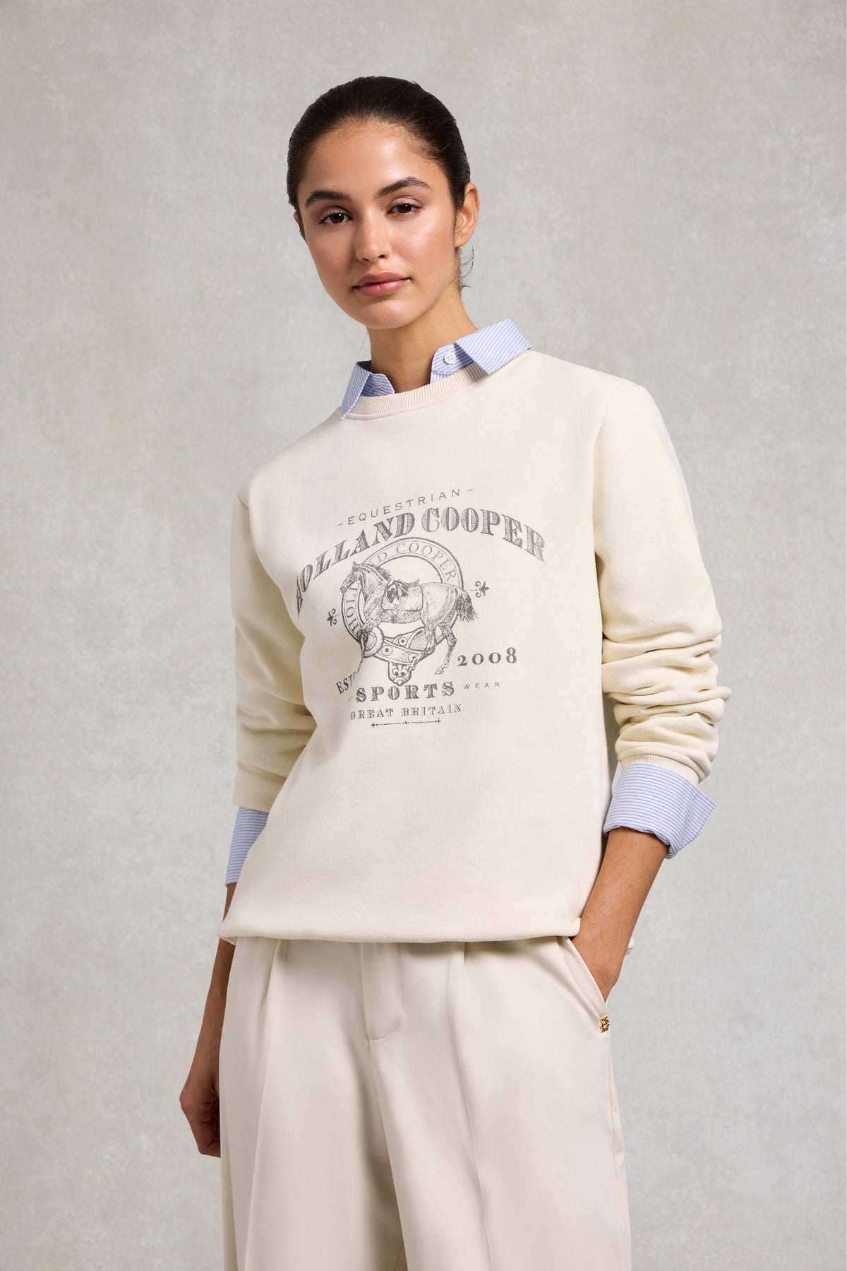 Appaloosa Crew Neck Sweat (Ecru)