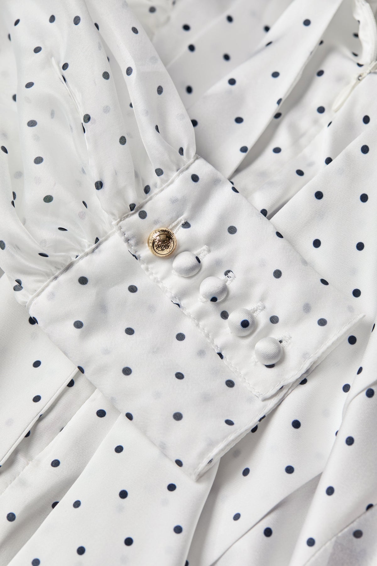 Ariella Mini Dress (White Polka Dot)