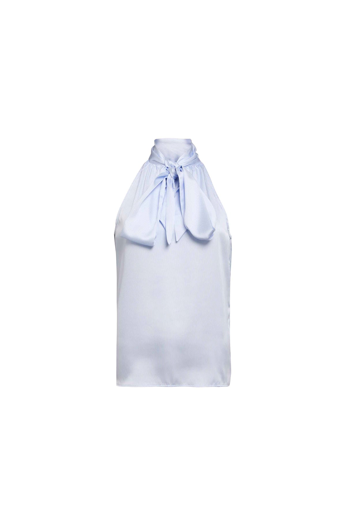 Ariella Sleeveless Blouse (Sky Stripe)