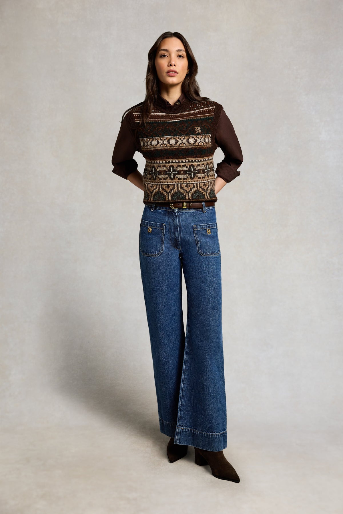 Arlington Knitted Tank (Forest Fairisle)