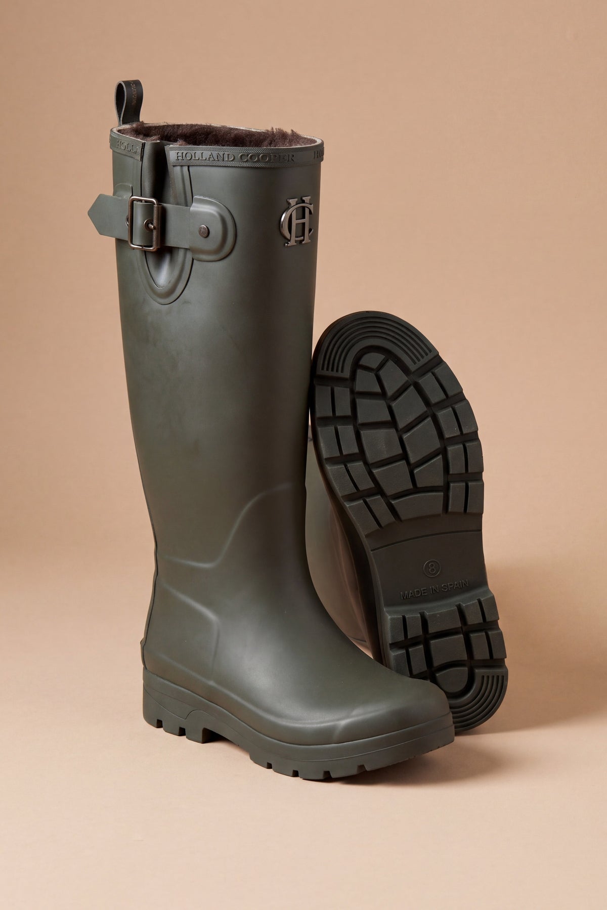 Sherpa Lined Cotswold Wellington (Dark Pine)