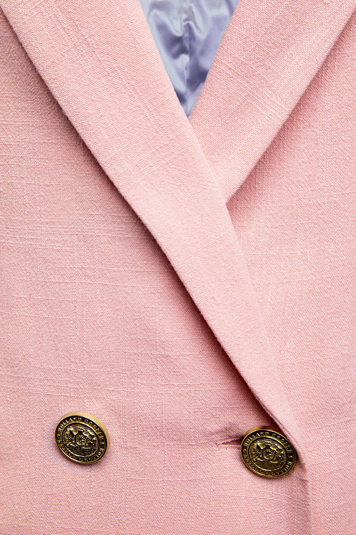 Double Breasted Blazer (Pink Linen)