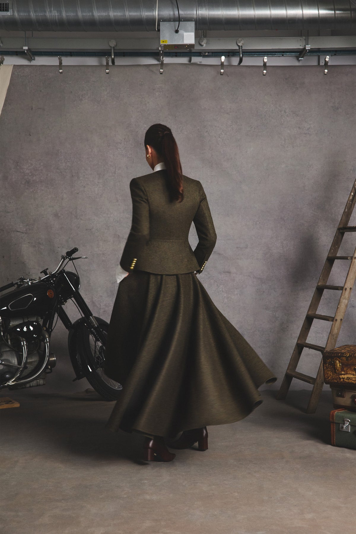 Jade Holland Cooper (Dark Green Herringbone)