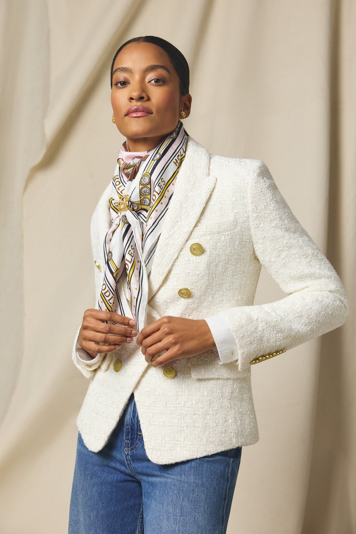 HC x Boodles Silk Scarf (Gold)