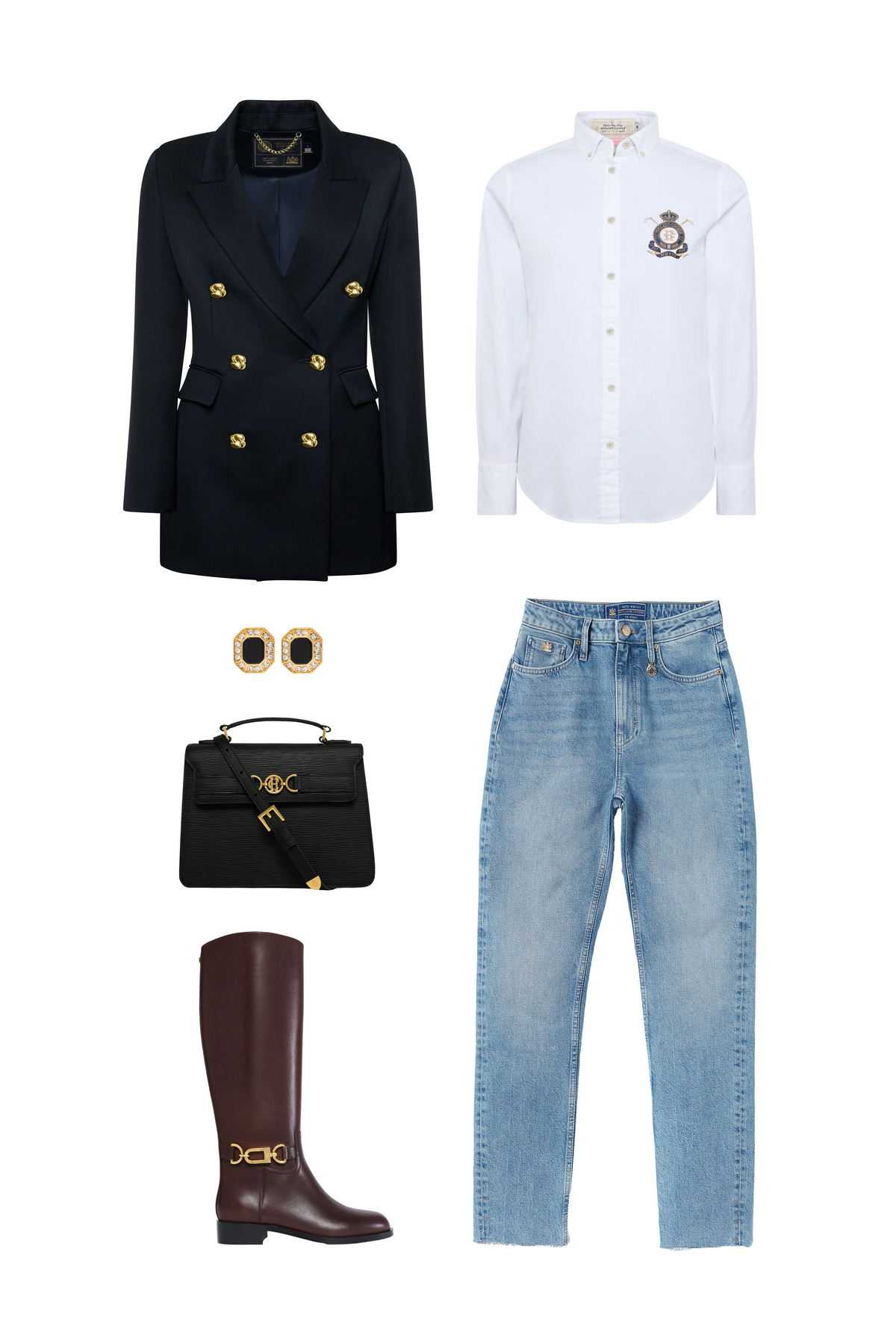 The Badminton Kensington Double Breasted Blazer Look